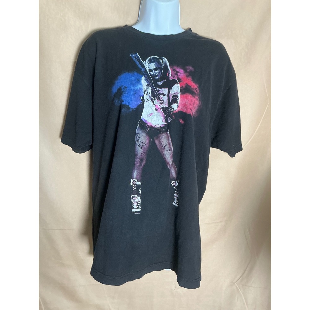 Suicide Squad Graphic T-Shirt Mens XL Black Excellent Harley Quinn Movie Tee